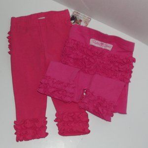 Ruffle Butts Baby Toddler Pink Legging, NWT's